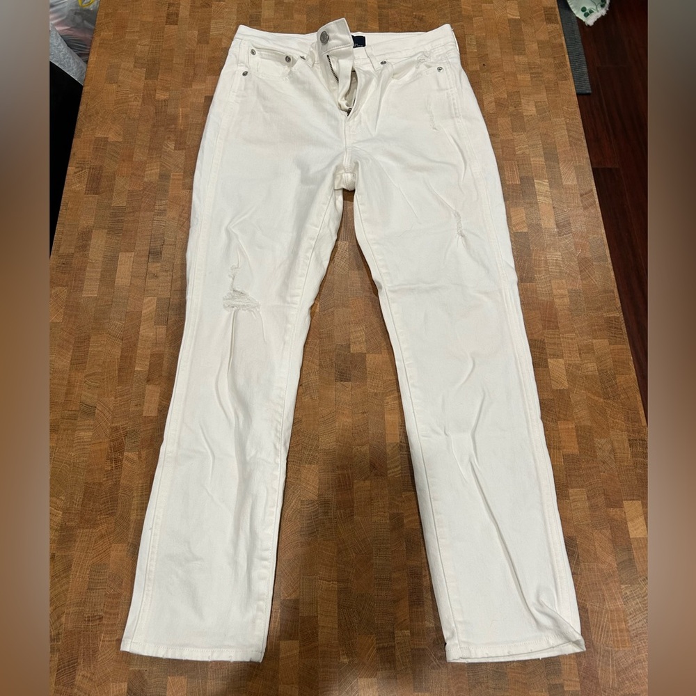 GAP High Rise Vintage Slim Jeans White Size 27